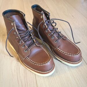 Red Wing 6-Inch Moc Lace-Up Boots - 7 Medium - Mahogany